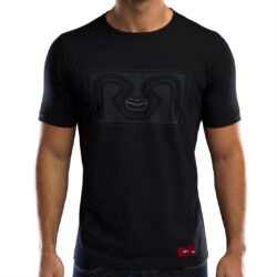 Black Slim Fit RR Lips T-shirt