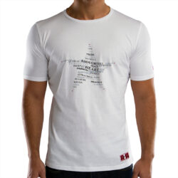 White Slim Fit Twisted Star T-shirt