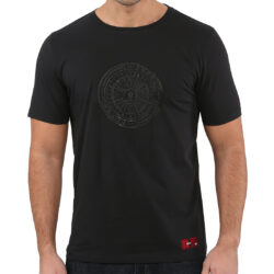Black Aztec Tattoo Gel Print T-shirt
