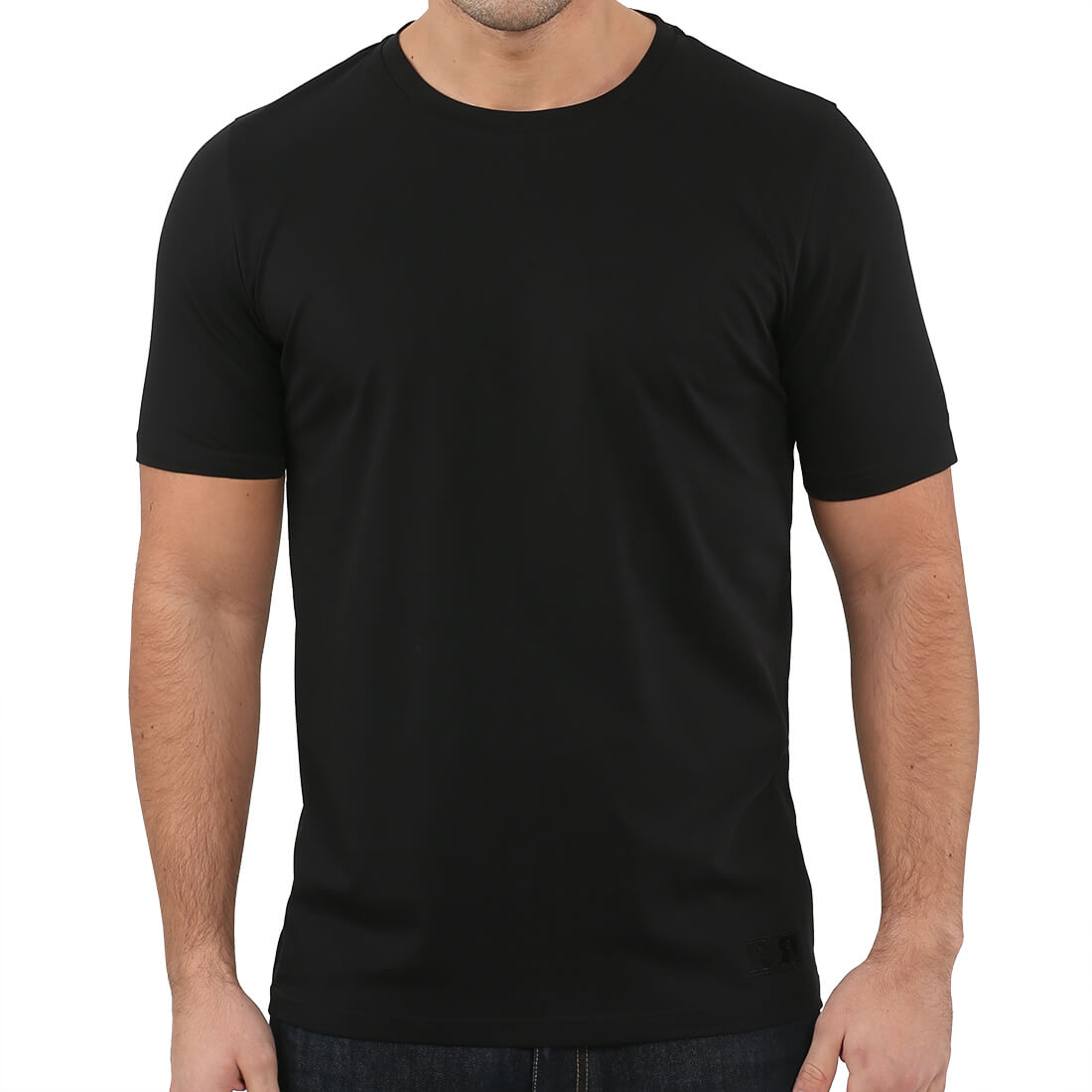 Men's Black T-shirt | Men's Supima Cotton T-shirts | Retro Red
