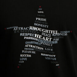 Black Slim Fit Twisted Star Men’s T-shirt