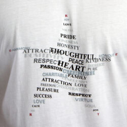 White Slim Fit Twisted Star T-shirt