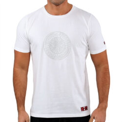 White Aztec Tattoo Gel Print T-shirt